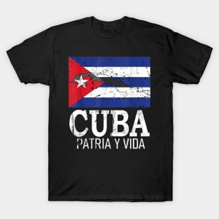 Cuba Libre Cuban Flag patria y vida T-Shirt